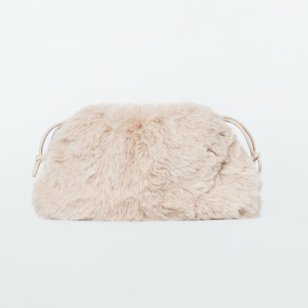 COS Cavatelli Mini Clutch Bag Faux Fur